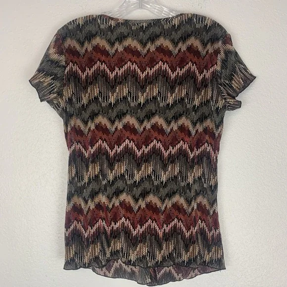 Brittany Black Top Womens Small Y2K Crinkle Whimisgoth Sheer Lightweight Boho - Picture 3 of 7